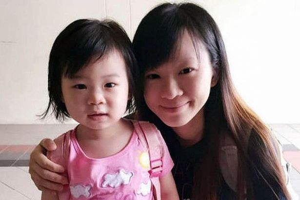 Chân dung vợ và con gái bị Teo sát hại.