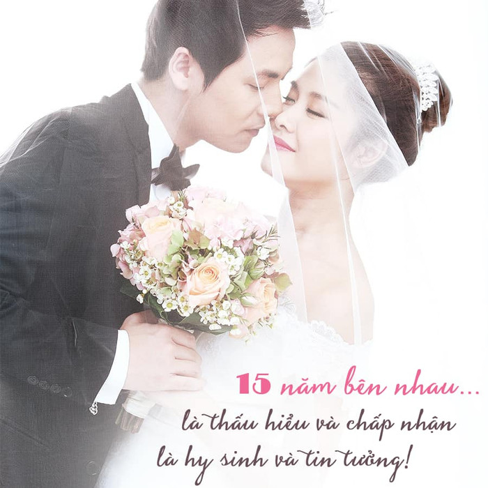 Trước đó, khi chia sẻ về chặng đường hôn nhân vừa qua,Thuỷ Anh cũng từng khẳng định: '15 năm bên nhau, 7 năm ngày cưới là 7 sắc cầu vồng'