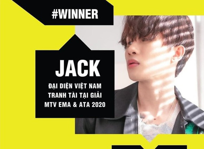 Jack chính thức chiến thắng tại MTV EMA 2020