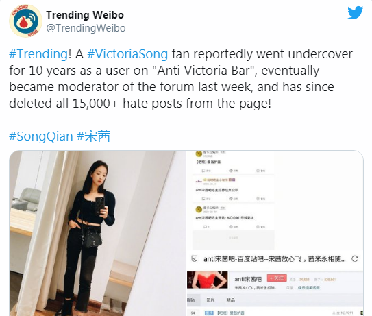 Sau 10 năm nằm vùng trong nhóm anti, fan Tống Thiến thành công với âm mưu xóa bỏ 15000 bài post chửi idol Ảnh 5