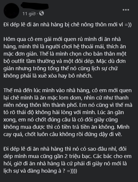 Bài viết của nam chính