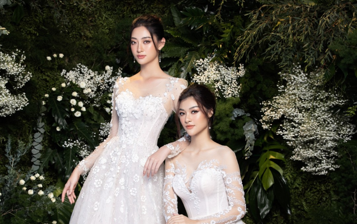 Lương Thùy Linh, Kiều Loan diện áo cưới đẹp ngất ngây, fan 'lịm tim' vì nhan sắc rạng ngời Ảnh 2