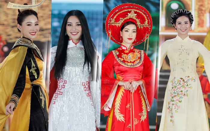 Đặng Thu Thảo - Ngọc Hân - Đỗ Mỹ Linh - Tiểu Vy trình diễn áo dài đẹp lộng lẫy khiến fan mê mẩn Ảnh 2