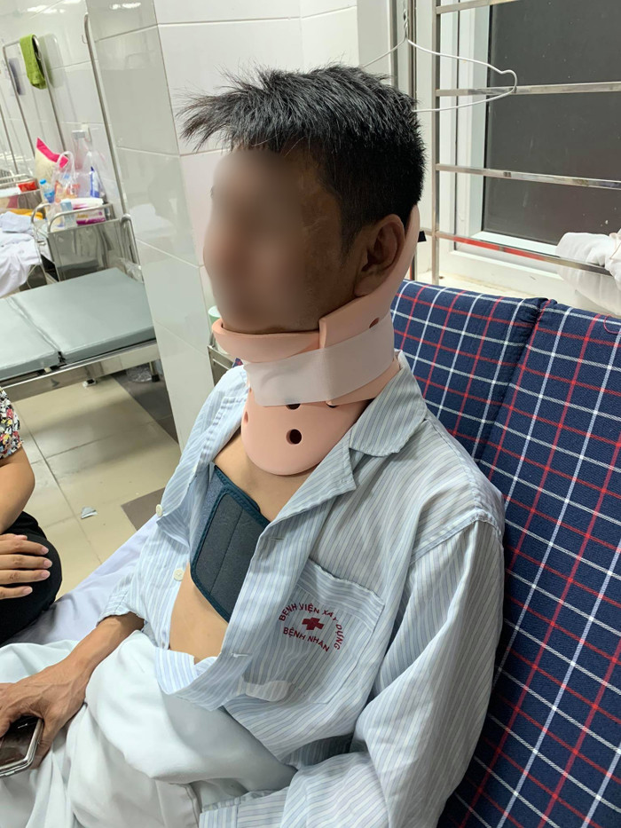 Ông H. bị chấn thương đang điều trị tại bệnh viện.