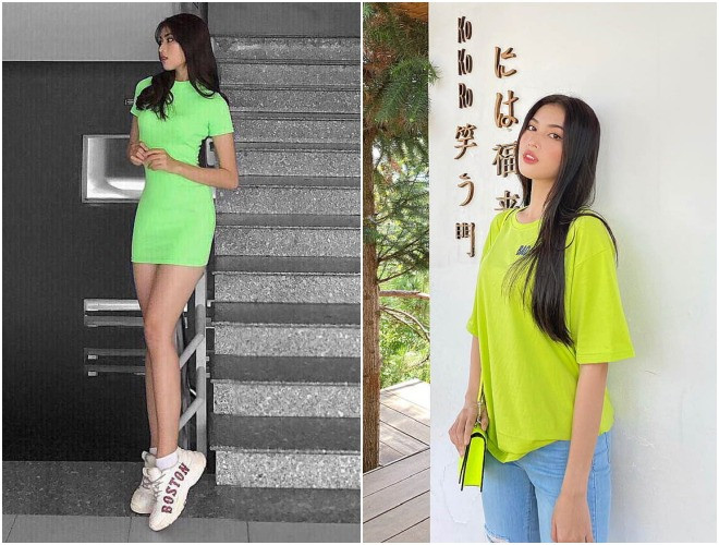 Chân dài là fan của các kiểu đồ nổi bật. 