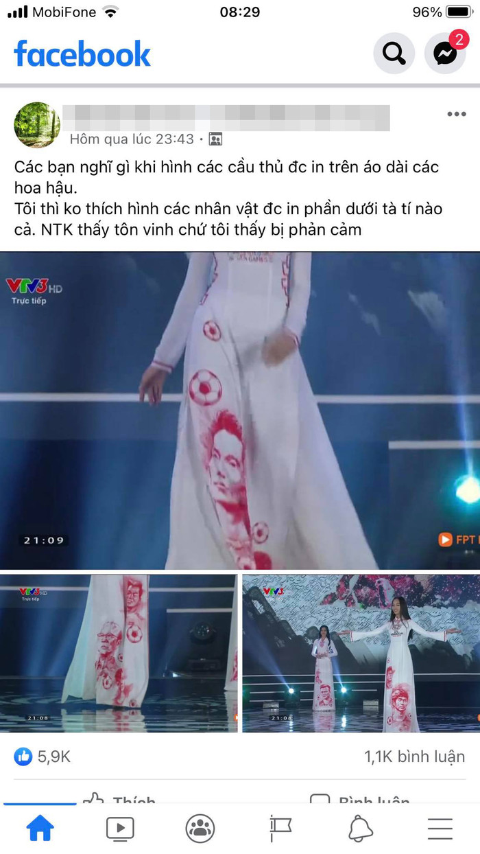 Nhiều ý kiến đồng tình cho rằng việc in mặt cầu thủ lên lai áo không được đẹp và ý nghĩa