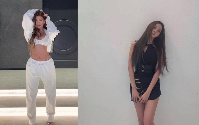 Kylie Jenner, Jisoo Black Pink lăng xê style lạ đính kim băng vào quần áo Ảnh 2