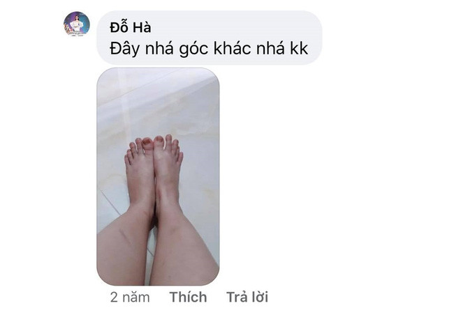 Một góc ảnh khác của đôi bàn chân do Đỗ Thị Hà chia sẻ lên trang cá nhân