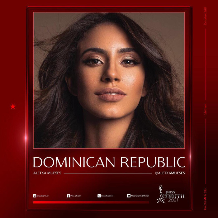 Aletxa Marie Mueses Santana từng đại diện Dominican Republic tại Miss World 2017 và lọt vào Top 40 chung cuộc.