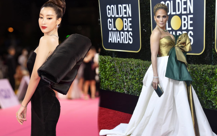 Hoa hậu Đỗ Mỹ Linh, Jennifer Lopez gây tốn giấy mực báo chí với váy nơ khủng Ảnh 2