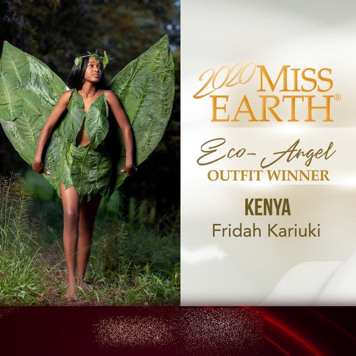 Giải thưởng 'Thiên thần môi trường' được trao duy nhất cho người đẹp Fridah Kariuki - đại diện đến từ Kenya.