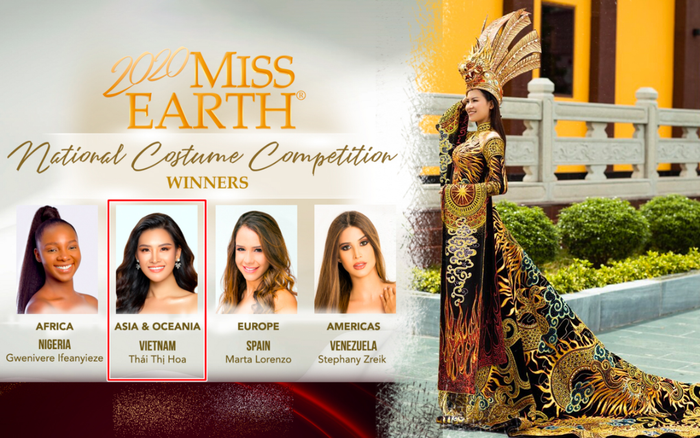 Hoa Thái giành Huy chương vàng Trang phục dân tộc: Miss Earth 2020 sẽ gọi tên ai? Ảnh 2