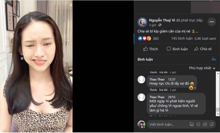 Thúy Vi có biểu cảm kì lạ khi nhận được câu hỏi nhạy cảm
