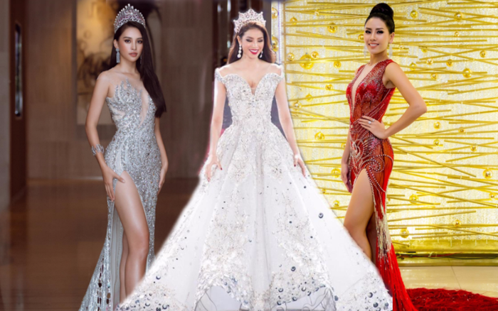 Tiểu Vy lập kỷ lục với đầm 40kg, Nguyễn Thị Loan lại vỡ kế hoạch vì váy khủng Ảnh 2