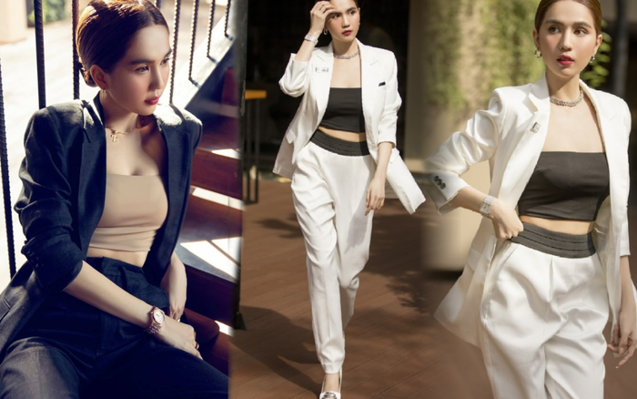 Ngọc Trinh đổi style với suit nửa kín nửa hở, fan khen nức nở vừa đẹp vừa sang Ảnh 2