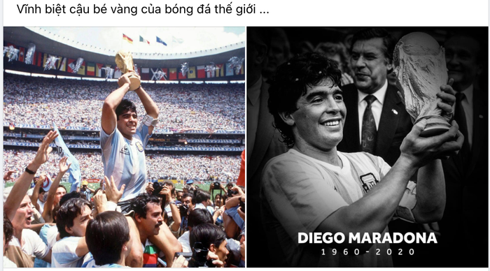 Mạng xã hội tràn ngập thương tiếc danh thủ huyền thoại Diego Maradona Ảnh 5