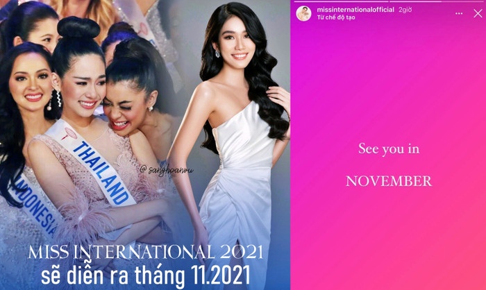 Fan sắc đẹp lan truyển thông tin cuộc thi Miss International 2021 sẽ diễn ra vào tháng 11 năm nay.