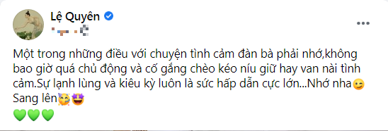 Lệ Quyên gây chú ý khi tiết lộ chuyện tình cảm hậu ly hôn Ảnh 2