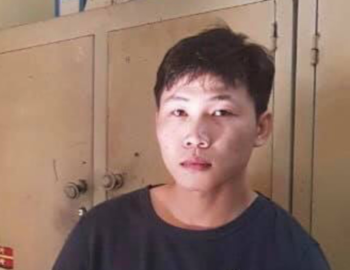 Hồ Văn Dương tại cơ quan công an.