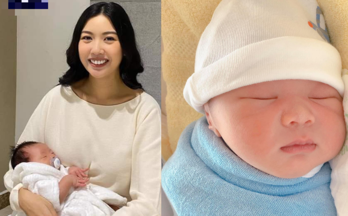 Con trai Á hậu Thúy Vân gây bão mạng xã hội với khoảnh khắc bàn tay điệu nghệ Ảnh 2