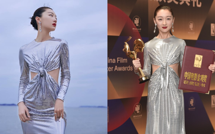 Dù là Ảnh Hậu trẻ nhất Cbiz nhưng Châu Đông Vũ thường xuyên diện đồ xấu 'đau đớn' Ảnh 2