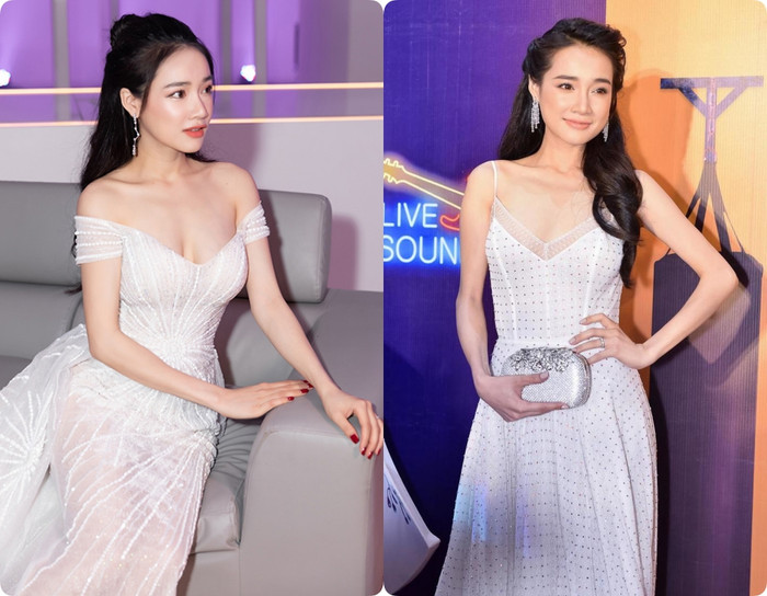 So với hình ảnh mặn mà gợi cảm của mẹ bỉm sữa mới sinh (ảnh trái), khi Nhã Phương gầy thì cô cực kì thiếu sức sống.