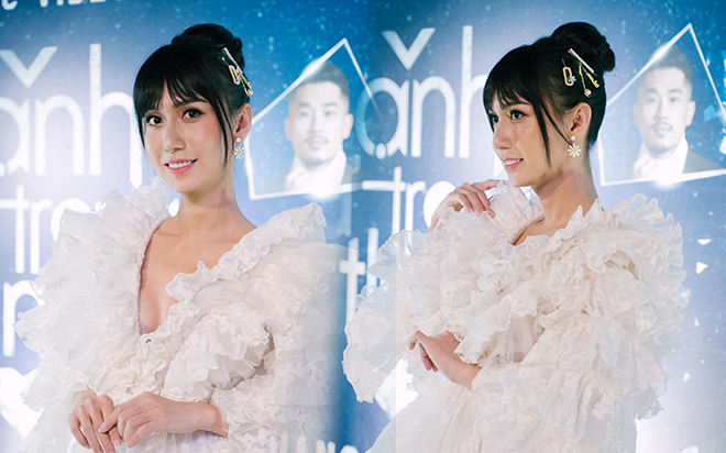 Lynk Lee diện váy trắng bồng bềnh như cô dâu, khoe thềm ngực căng tràn lấp ló Ảnh 2