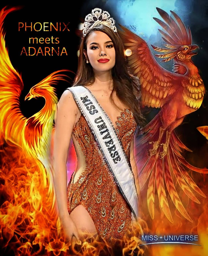 Được biết chiếc váy được lấy ý tưởng từ chim Ibong Adarna - một loài chim trong thần thoại của Philippines, tiếng hót của nó có thế chữa lành vết thương. Một số nghệ sĩ ví nó như Phượng hoàng trong thần thoại, biểu tượng của sự kiên cường, vươn lên và tái sinh.