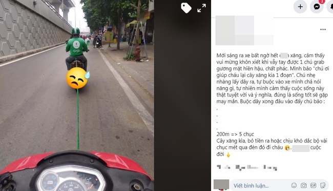 Chàng trai được bác xe ôm kéo giúp chiếc xe hết xăng, nhưng màn 'lật ngửa tình huống' mới gây bất ngờ Ảnh 3