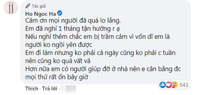 Hồ Ngọc Hà lên tiếng khi được góp ý mới sinh đã vội đi làm kiếm tiền: 'Em không ngồi yên được' Ảnh 4