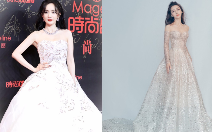 Diện váy công chúa cúp ngực lộng lẫy, hiếm khi thấy Dương Mịch xinh đẹp đến thế! Ảnh 2