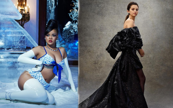Rihanna diện cả cây nội y bỏng mắt , Selena Gomez thon gọn sắc lạnh trên tạp chí Ảnh 2