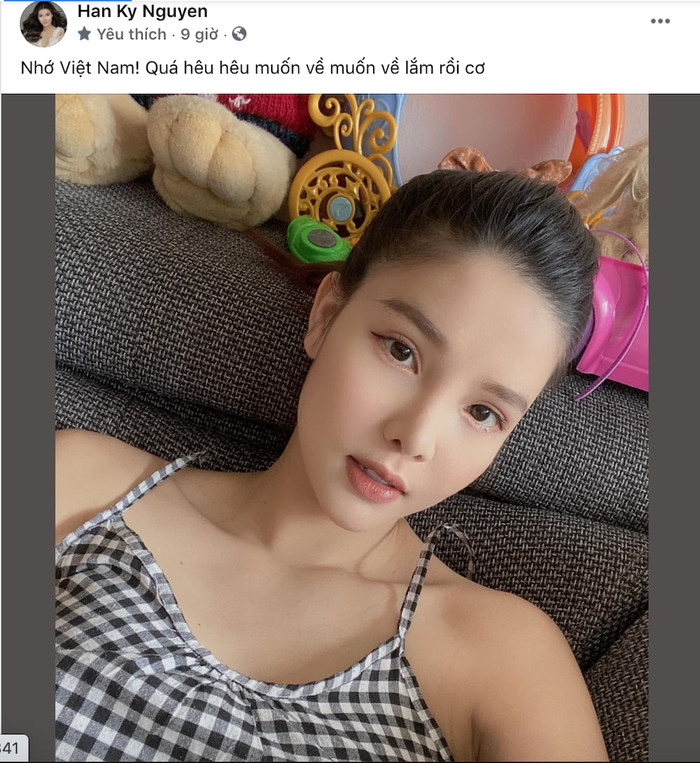 Kỳ Hân mong muốn được trở về Việt Nam sau khi sinh.
