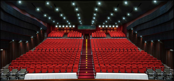 Hình ảnh bên trong hội trường lớn của Nhà văn hóa Sinh viên.