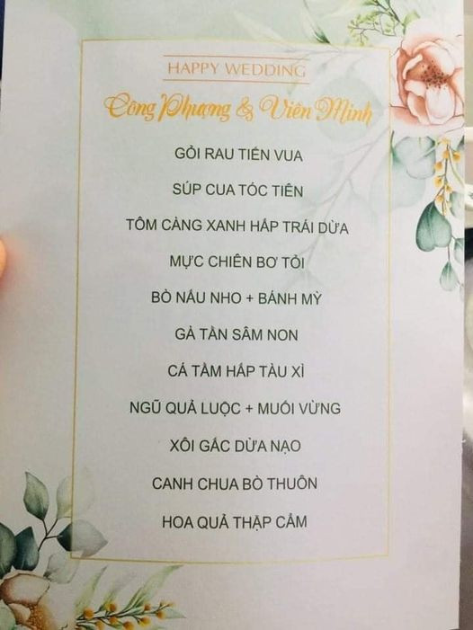 Dân tình xuýt xoa thực đơn 10 món sang chảnh, 'ăn bao no' ở đám cưới Công Phượng tại quê nhà Ảnh 3