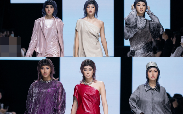 6 nàng hậu 'chạm' nhau trên sàn runway, Đỗ Thị Hà lần đầu làm vedette sau đăng quang Ảnh 2