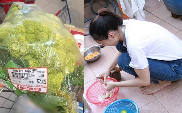 Bạn cùng phòng hào hứng đi chợ mua rau, nữ sinh ăn xong thì 'đứng hình' khi phát hiện ra giá cả thực sự Ảnh 2