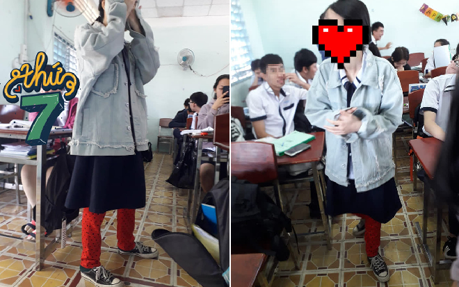 Cạn lời trước 'style' mùa đông khi đến trường của nữ sinh Ảnh 2