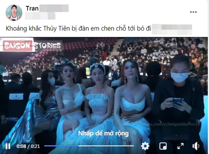 Fan cho rằng Thùy Tiên bỏ đi vì tình huống khó xử ở vị trí ghế ngồi.