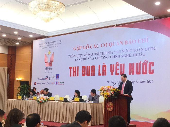 Ông Lê Mạnh Hùng, Phó Trưởng Ban Tuyên giáo Trung ương, Trưởng Tiểu ban Tuyên truyền Đại hội Thi đua yêu nước toàn quốc lần thứ X