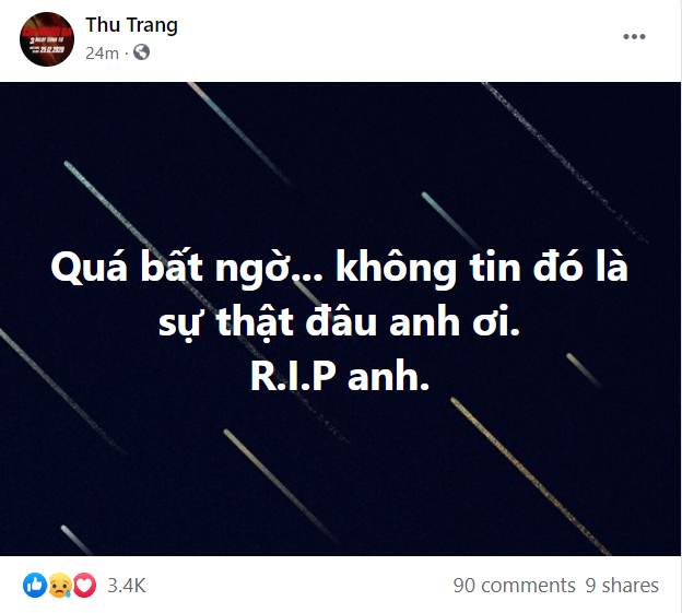 Danh hài Chí Tài qua đời: Thu Trang - Tiến Luật, Đông Nhi, Diệu Nhi và nhiều sao Việt khóc ngất bi thương Ảnh 8