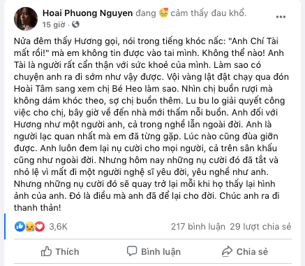 Chồng Việt Hương sang gặp vợ Chí Tài sau tin dữ: 'Nhìn chị buồn rượi mà không dám khóc theo' Ảnh 2