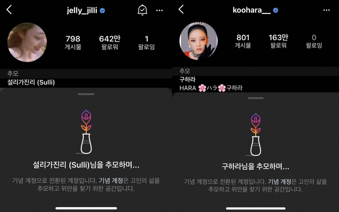 Instagram của Sulli - Goo Hara chuyển thành tài khoản 'tưởng niệm người đã khuất' Ảnh 2