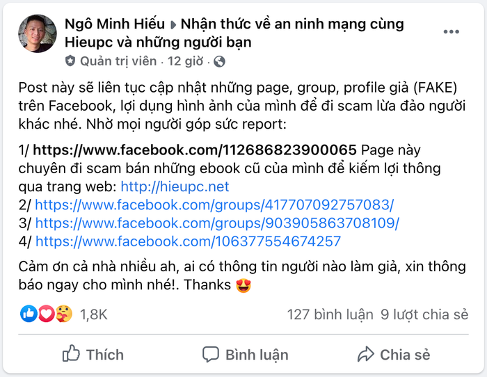 HiếuPC lập fanpage, website về kiến thức an ninh mạng: 'Muốn cống hiến cho đất nước hết mình!' Ảnh 2