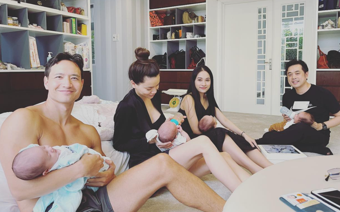 Dương Khắc Linh đưa vợ con sang thăm Hà Hồ, hội 'bỉm sữa' rủ nhau lập luôn 'nhà trẻ showbiz' Ảnh 2