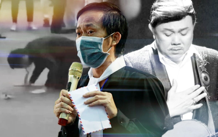 Trào nước mắt khoảnh khắc Hoài Linh cúi lạy cảm ơn khán giả đã đến tiễn đưa linh cữu cố NS Chí Tài Ảnh 2