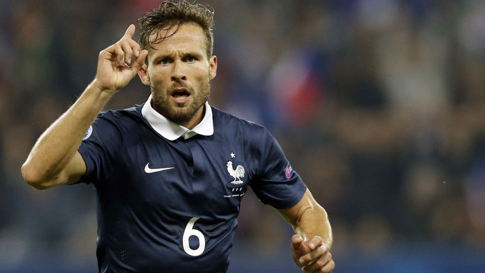 Yohan Cabaye từng góp mặt ở hai kỳ EURO 2012, 2016 và World Cup 2014.