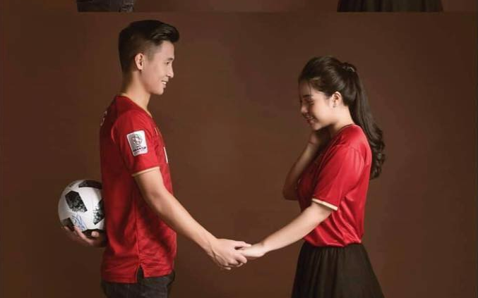 Khoe ảnh cưới concept bóng đá, Bùi Tiến Dũng nói lời ngọt ngào với Khánh Linh Ảnh 2