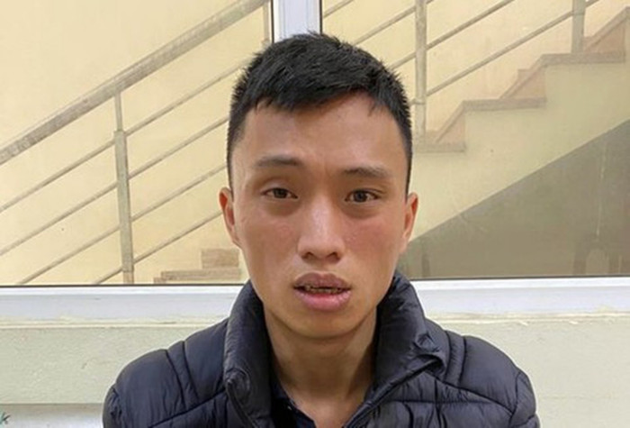 Bùi Văn Nam sau khi bị bắt.