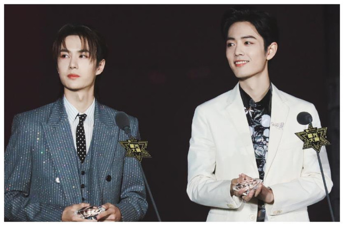 Hình ảnh Tiêu Chiến - Vương Nhất Bác trong Tinh quang đại thưởng 2019